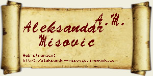 Aleksandar Mišović vizit kartica